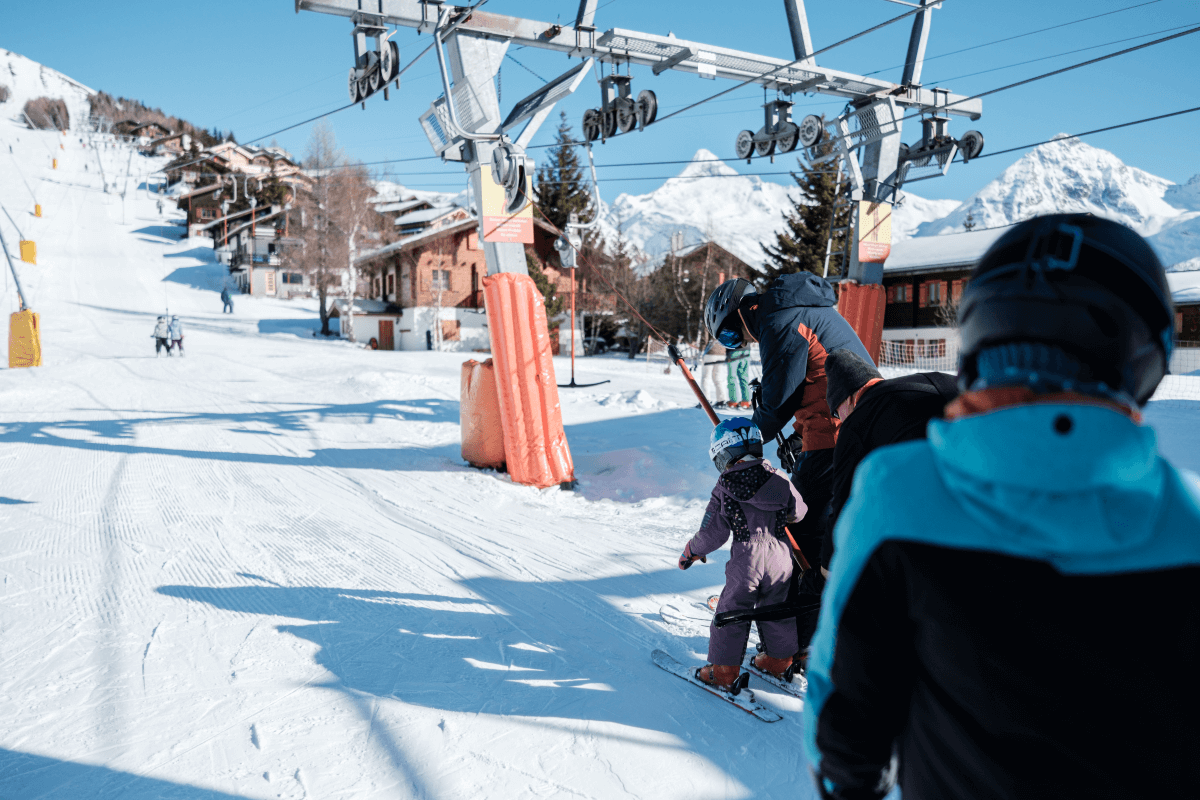 Schlepplift für Skiurlaub für Familien in der Brig Simplon Region
