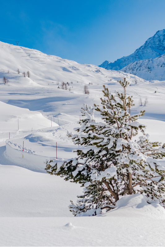 Winterwandern in den Bergen der Region Simplon